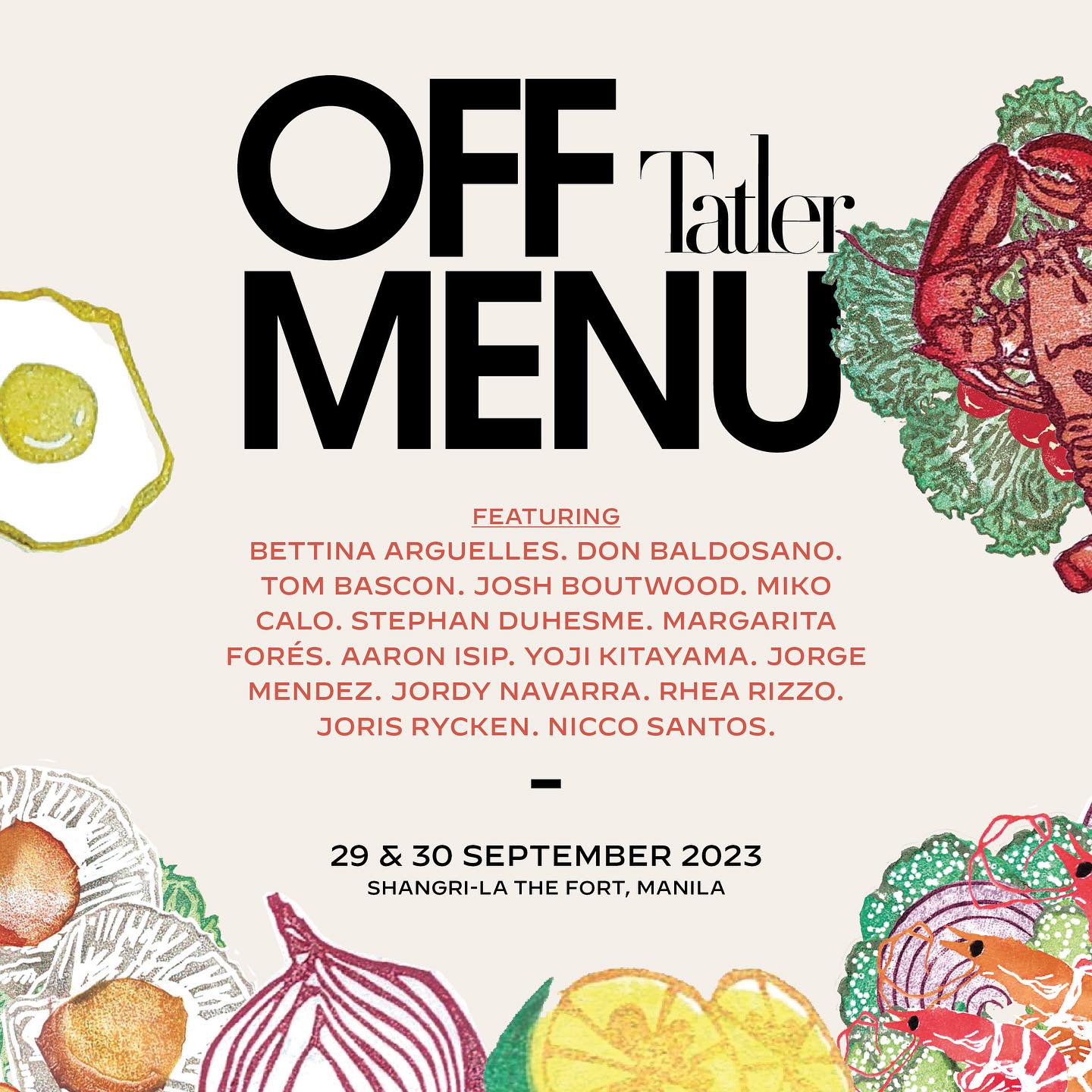 Tatler Philippines' Off Menu