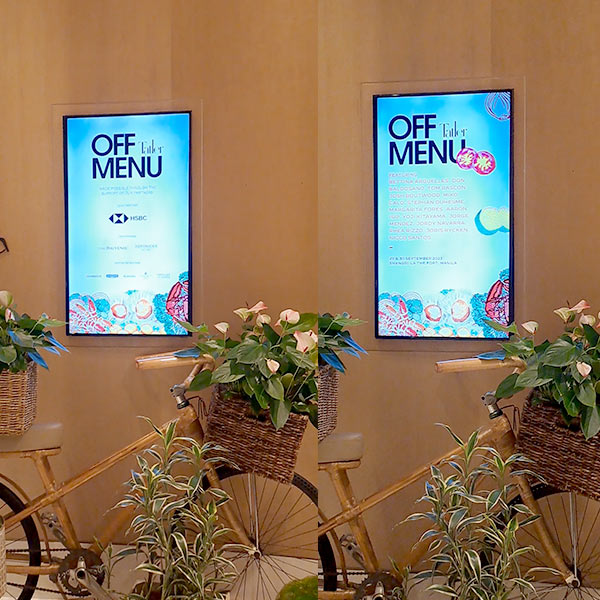 Off Menu marketing collaterals at the Shangrila Hotel Lobby