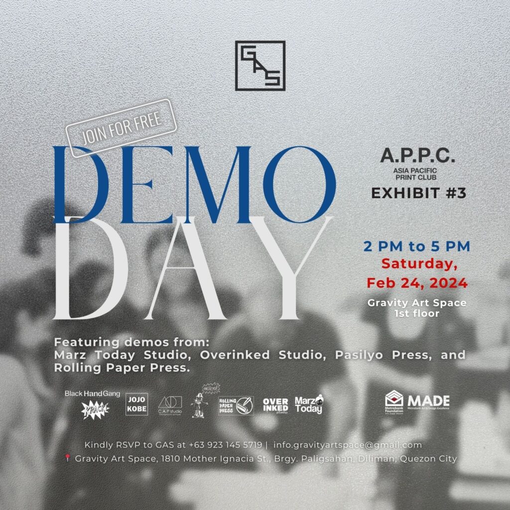 Asia Pacific Print Club Demo Day poster